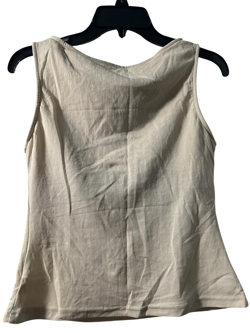 Beige OGL Medium Tank Top. Pearl button design. Built in bra! - Picture 2 of 4